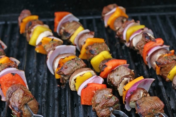 grilling steak kabobs