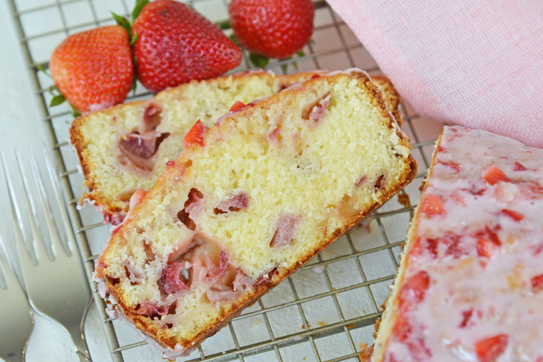 Buttery & Moist Strawberry Pound Cake Recipe - Make 2 Loafs!