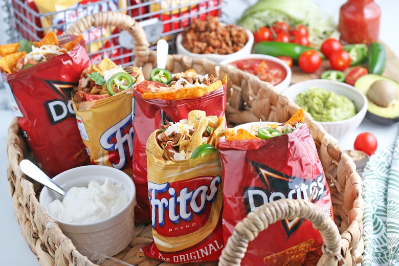 dorito and frito bagged tacos 