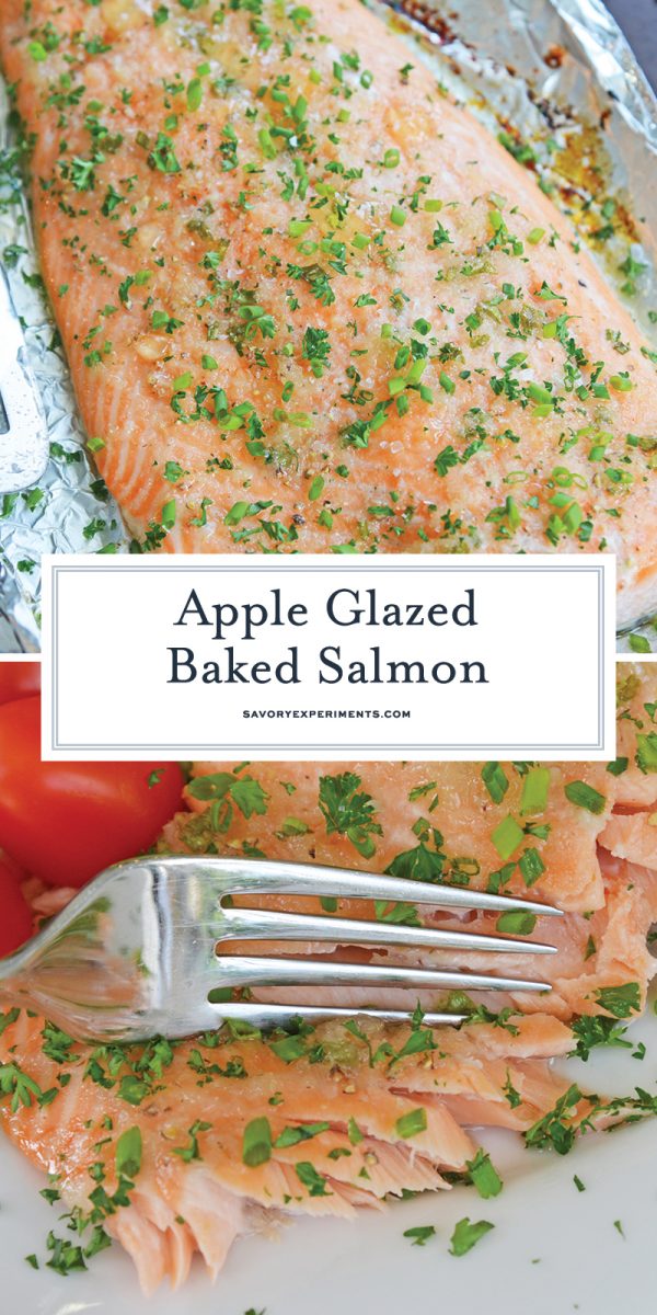 Apple glazed baked salmon for pinterest 