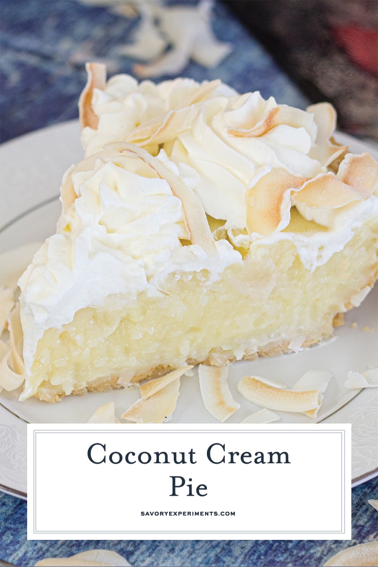 slice of coconut cream pie for pinterest 