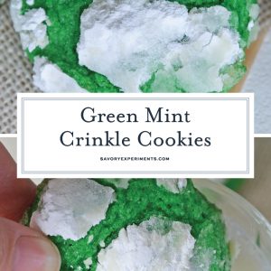 cooling mint crinkle cookies