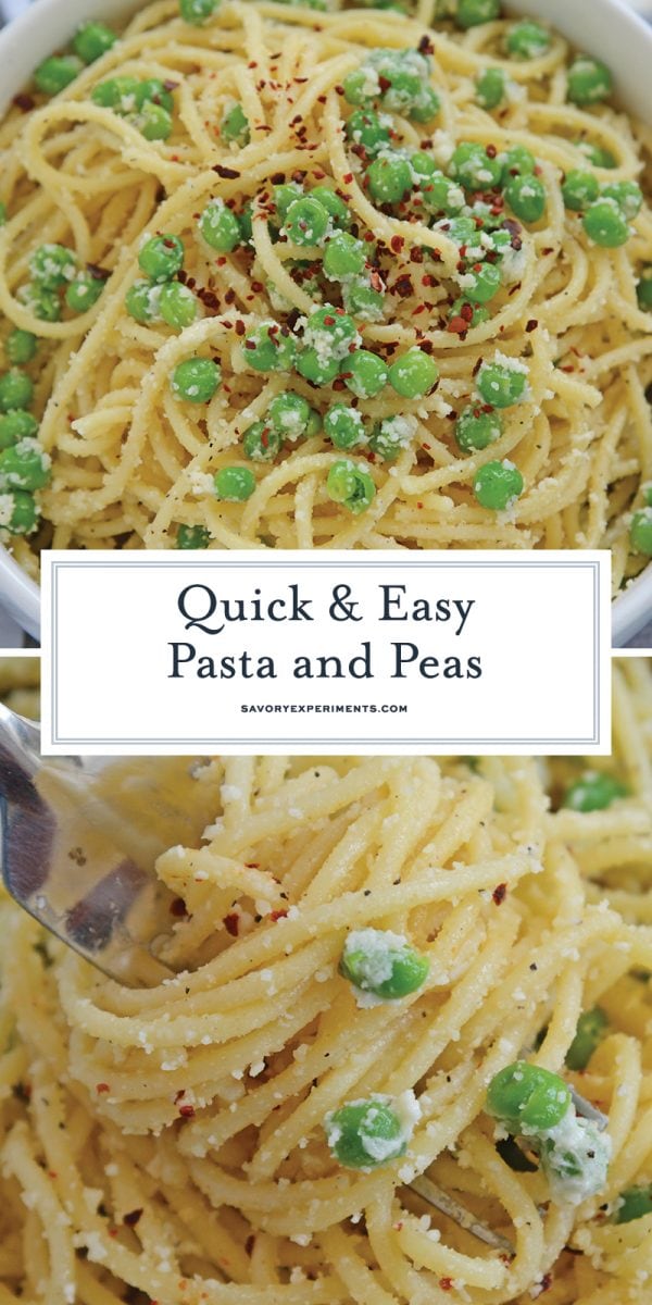 pasta and peas for pinterest 
