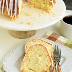 sliced pina colada pound cake