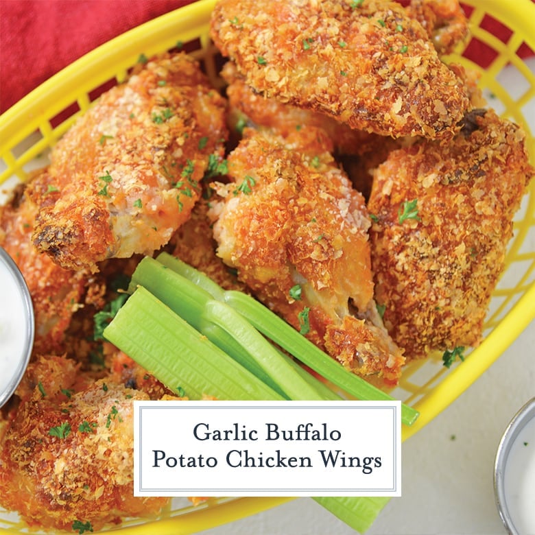 basket of breaded buffalo wings 