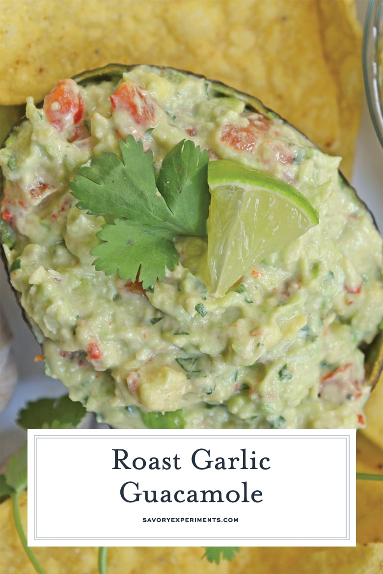 close up of guacamole for pinterest 