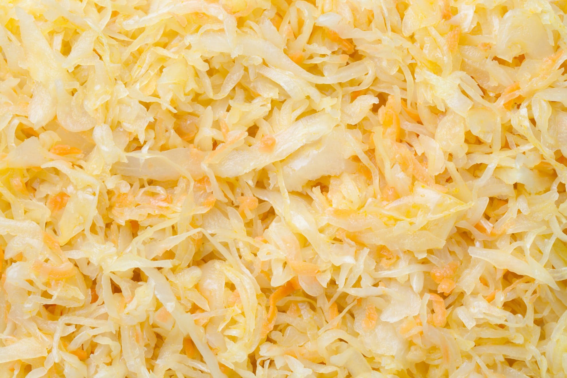 close up of sauerkraut 