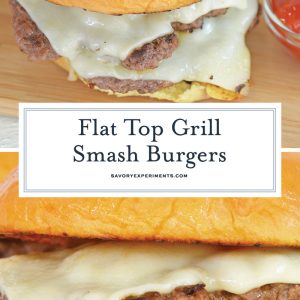 close up of smash burger for pinterest