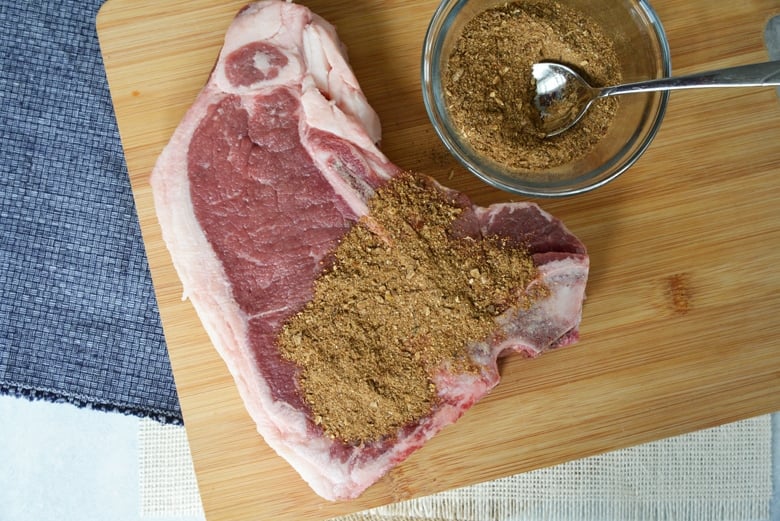 porcini rub on a steak