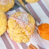 stack of pumpkin cookies