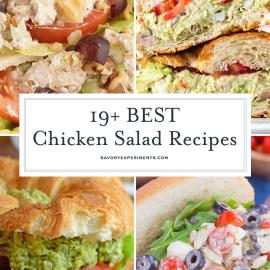 collage of chicken recipes