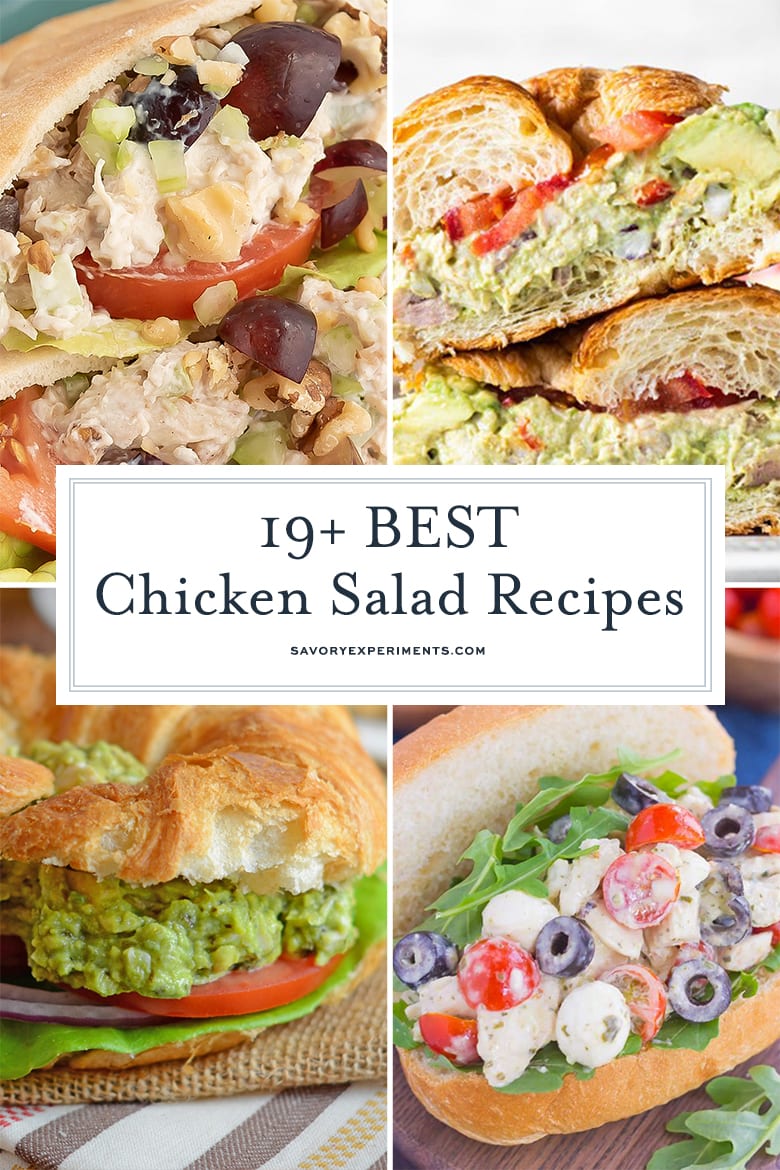 Collage of chicken salad recipes