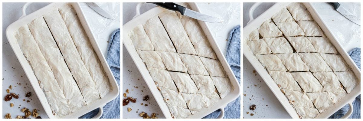 how to cut baklava 