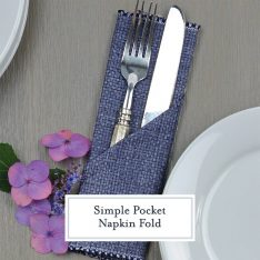 Simple Pocket Napkin Fold - Easy Napkin Folding Idea