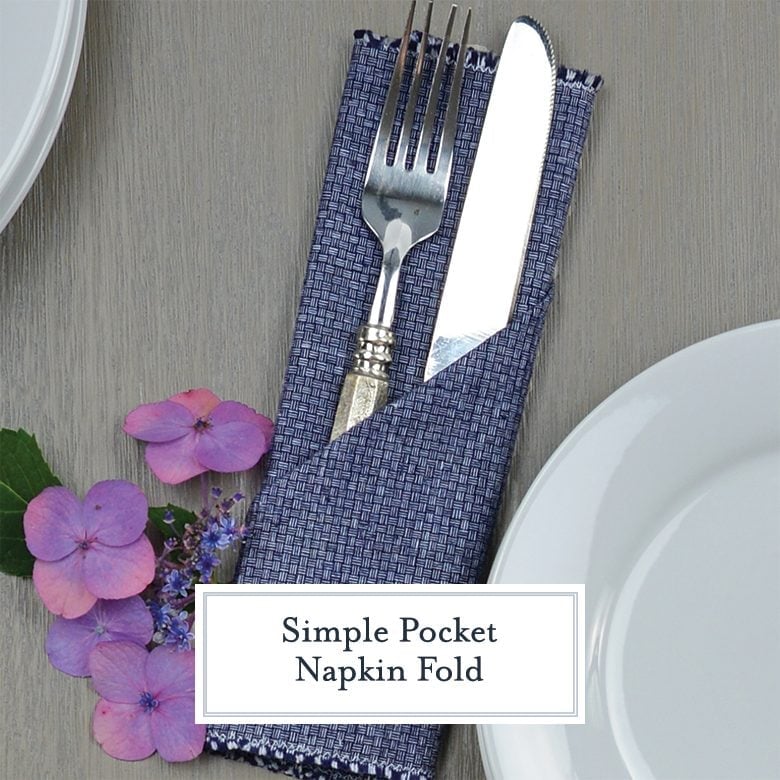 simple pocket napkin fold with text overlay for facebook