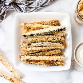 plate of zucchini fries