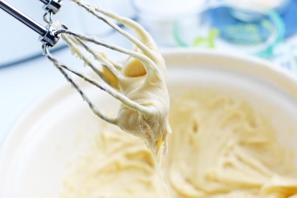 churro batter in mixing bowl