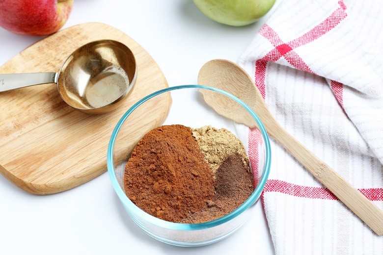 mixing together spice mix 