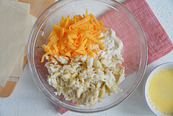 cheese and crab meat