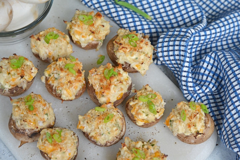 angle of stuffed mushrooms