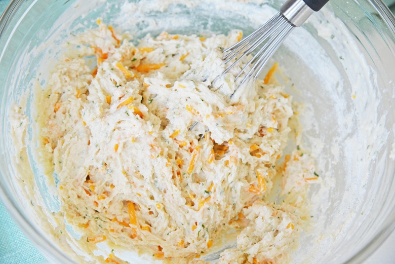 biscuits dough in a glass bowl 