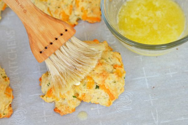 basting biscuits with butter