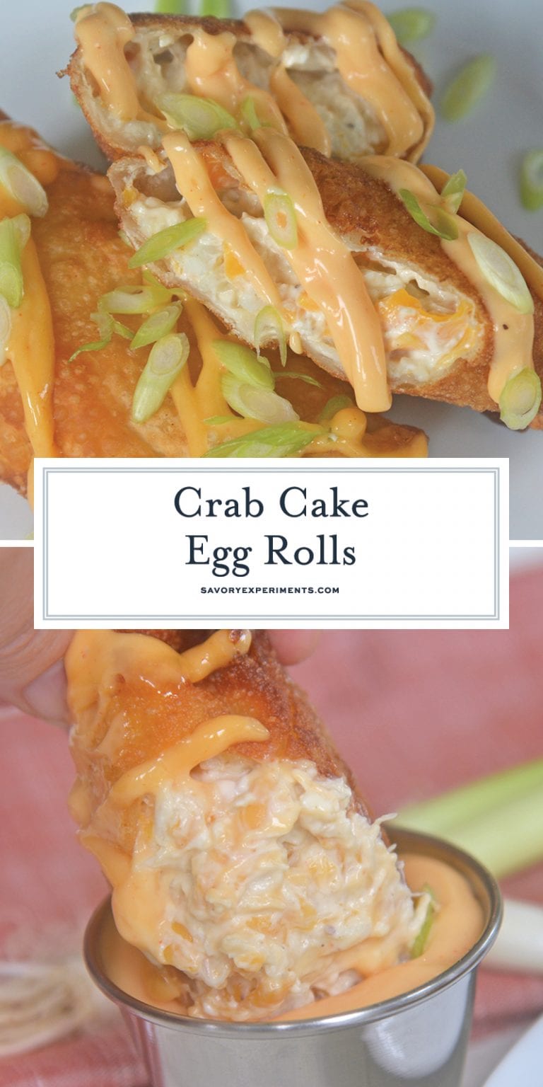 BEST Crab Cake Egg Rolls (Crunchy, & Creamy Crab Egg Rolls!)