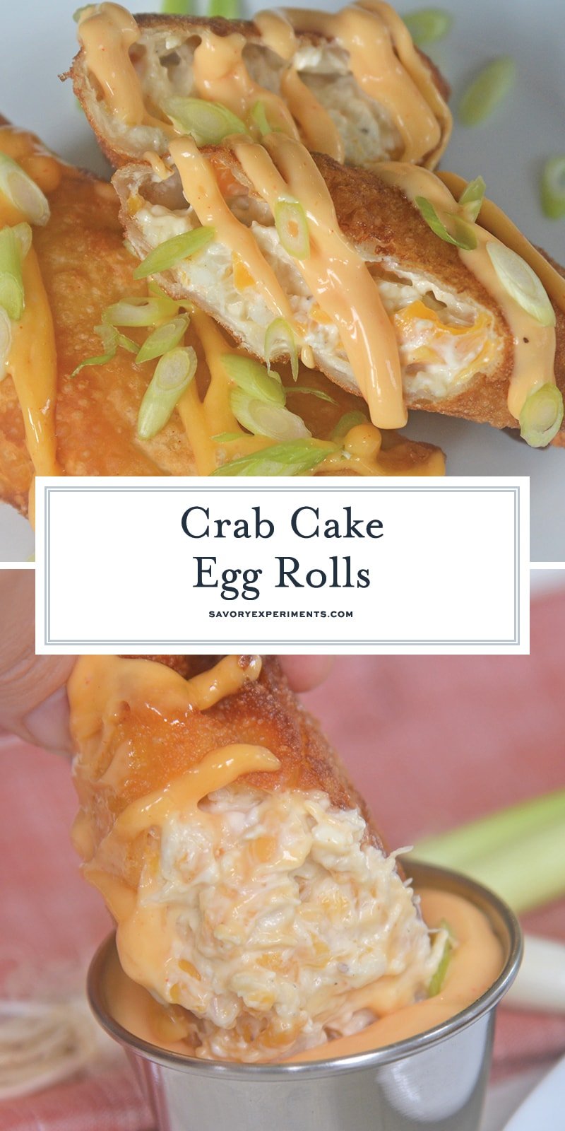 crab cake egg rolls for pinterest