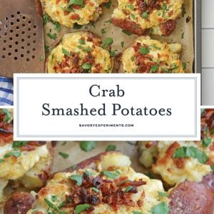 crab smashed potatoes for pinterest