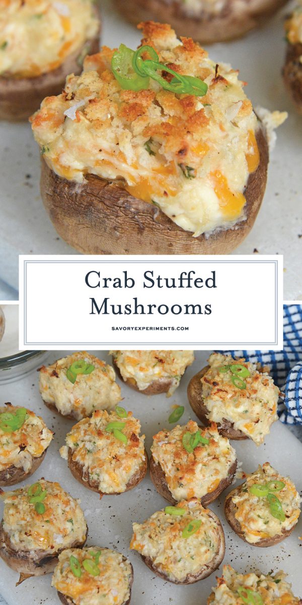 crab stuffed mushrooms for pinterest