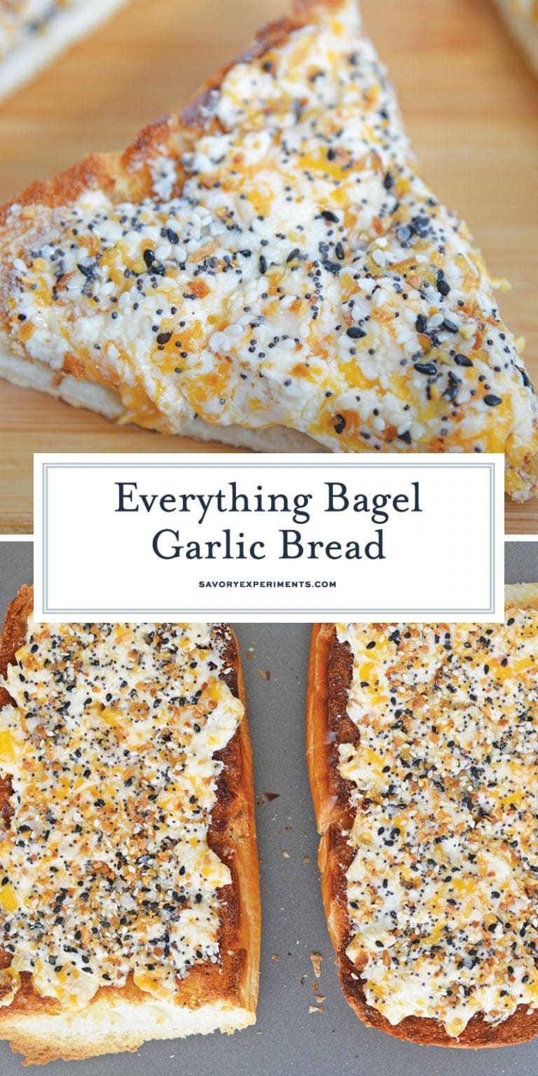 Everything Seasoning Garlic Bread Bagel Seasoning on Cheesy Bread
