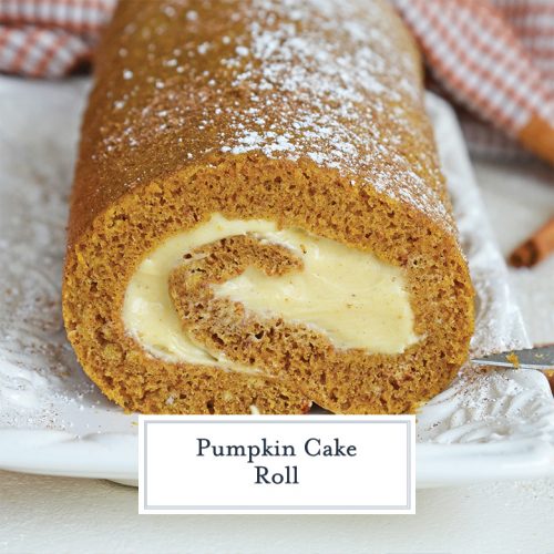BEST Pumpkin Roll Cake with EASY Cream Cheese Frosting!