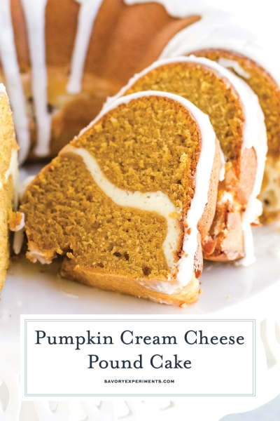 BEST Pumpkin Cream Cheese Pound Cake Recipe