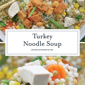 leftover turkey soup for pinterest