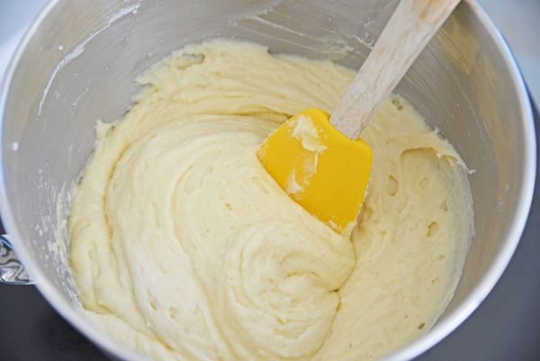 butter cake in a mixing bowl