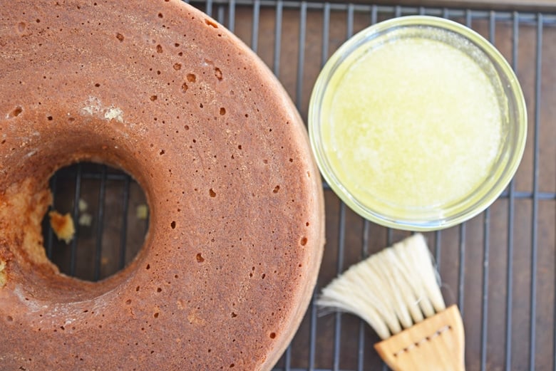 bundt cake with butter glaze 