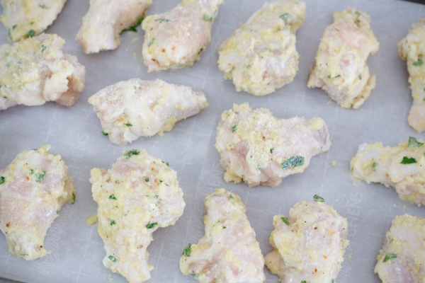 chicken wings on a baking sheet