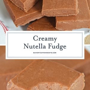 creamy nutella fudge for pinterest