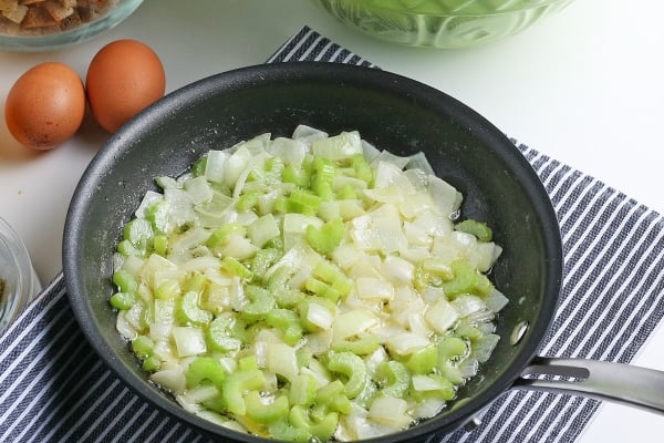 saute onion and celery