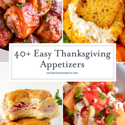 collage of thanksgiving appetizers