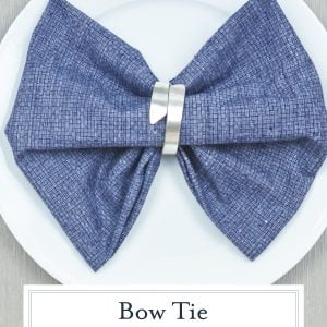 bow tie napkin fold for pinterest