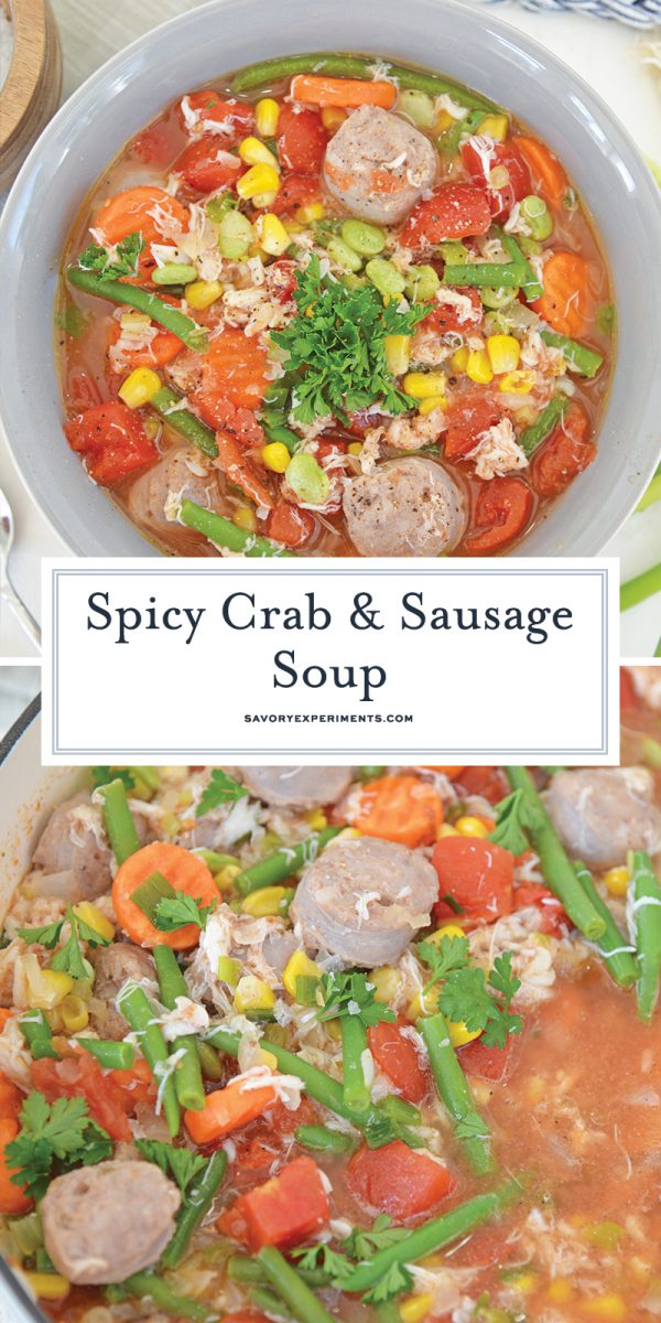 spicy crab and sausage soup for pinterest  