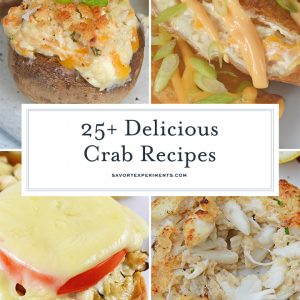 collage of delicious crab recipes