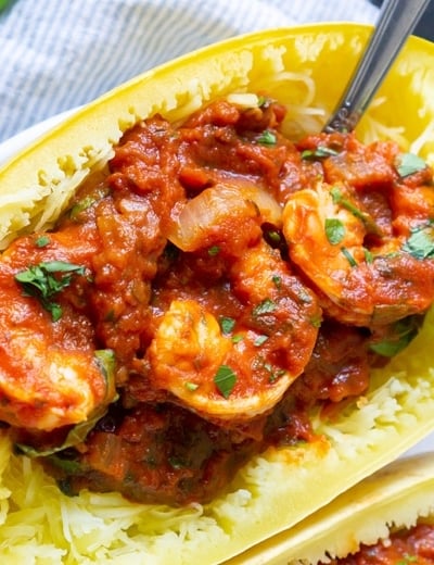 spaghetti squash marinara for pinterest