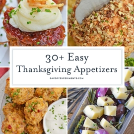 collage of thanksgiving appetizer ideas