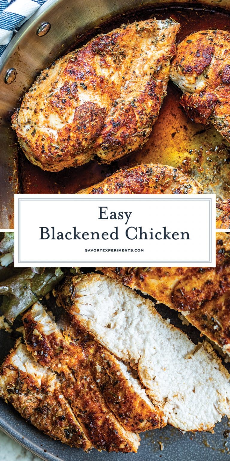EASY Blackened Chicken w/ Homemade Blackened Seasoning!