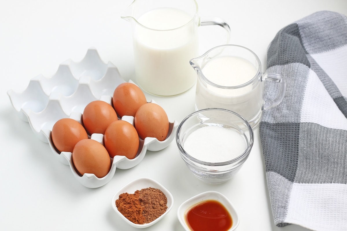 ingredients for homemade eggnog 