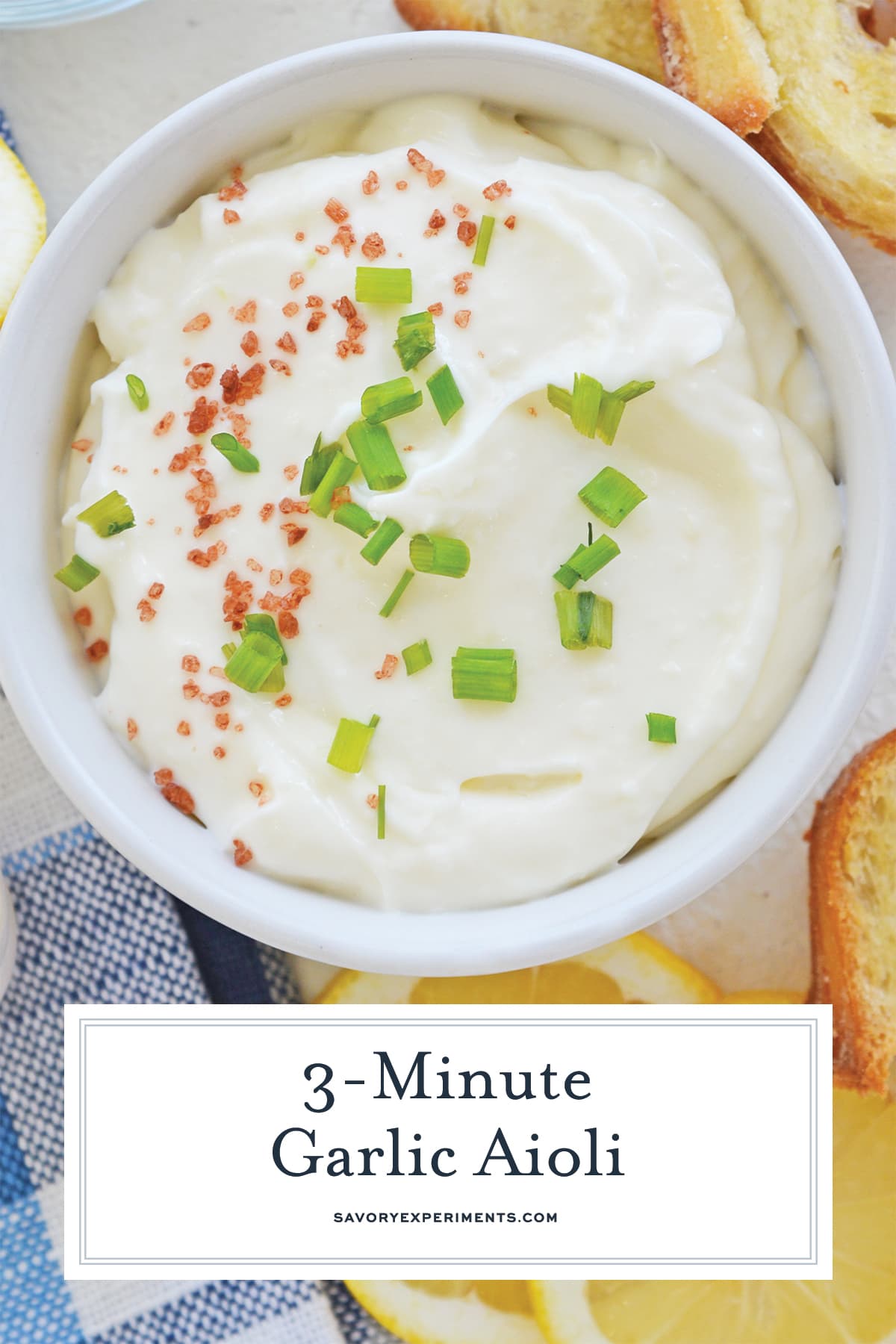 3Minute Garlic Aioli Sauce + VIDEO Dipping Sauce + Sandwich Spread