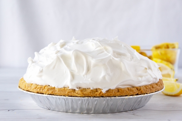 meringue dome on lemon pie