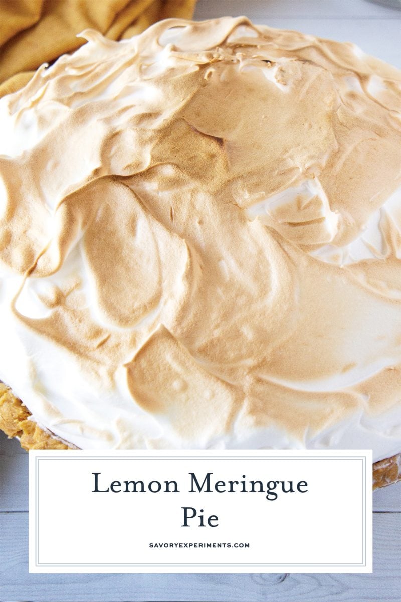 close up of lemon meringue pie 
